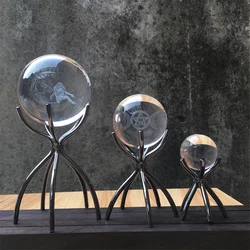 2-3pcs black Crystal Ball Base Handicraft Desktop Ornaments Photography Props Display Stand Sphere Stone Support Metal Holder