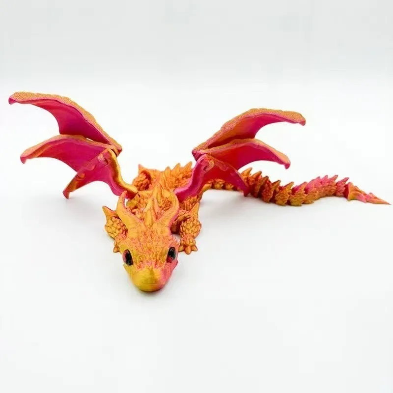 3D Printing Double-angle Flying Dragon Movable Joint Ornaments