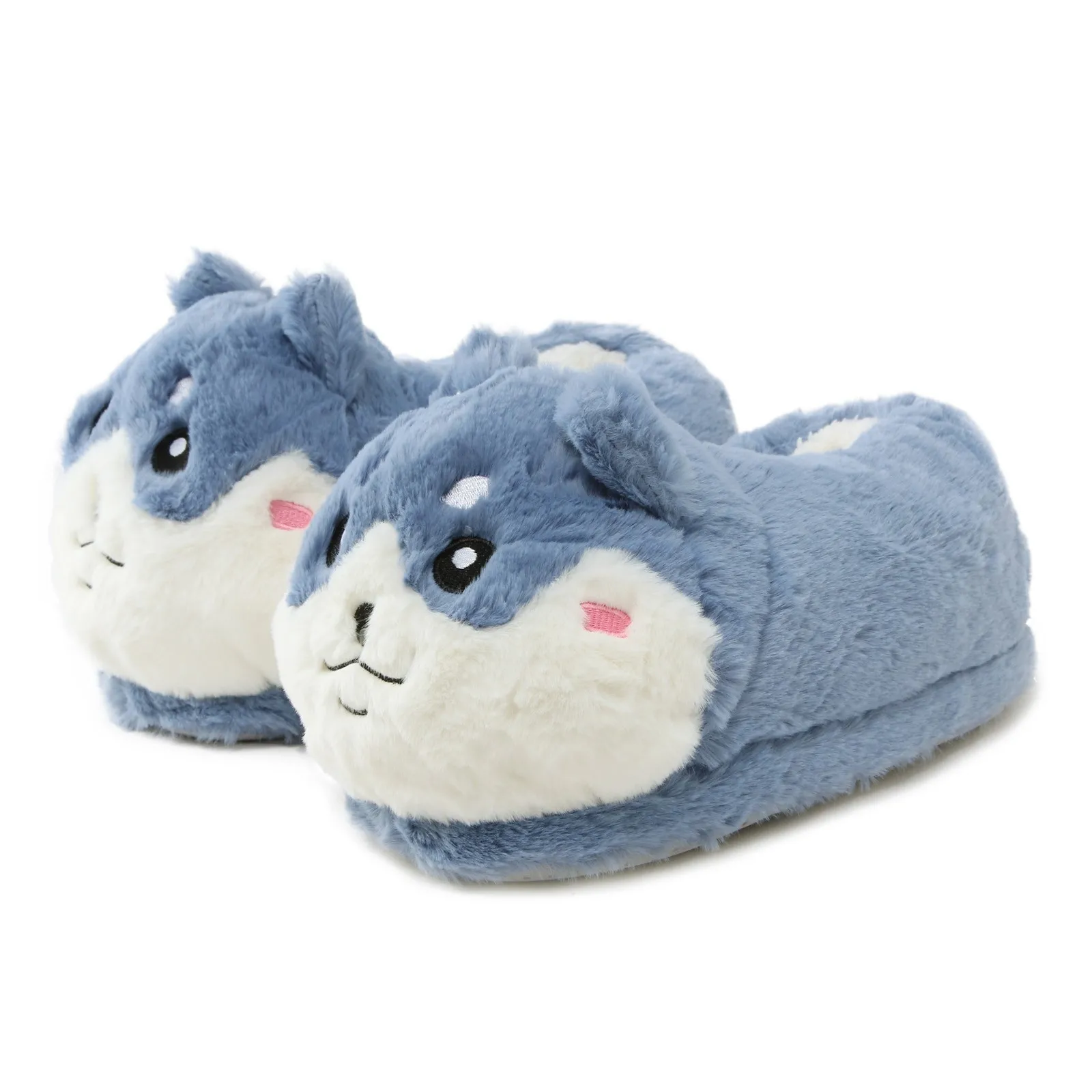 Women Shoes Flat Warm Cotton Slippers Home Shark Cartoon Cute Warm Plush Slippers Kawaii Slippers Non Slippers Plush House  Slip