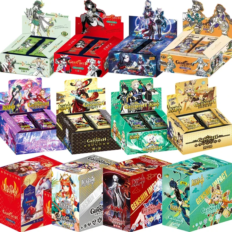 Game Genshin impact Card Anime TCG Collection Pack Booster Box Rare SSR  Anime Collectible Card Family Table Game Card Toy - AliExpress 26
