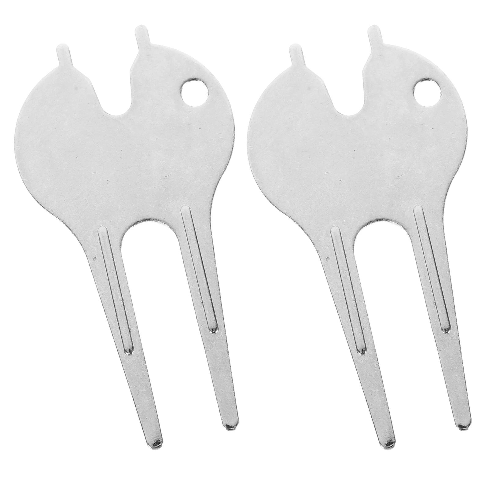 سبيكة خضراء ديفت إصلاح الغولف أداة الأخضر ديفت شوكة الفضة اليد ماركر المحمولة إكسسوارات الغولف علامة الغولف #5