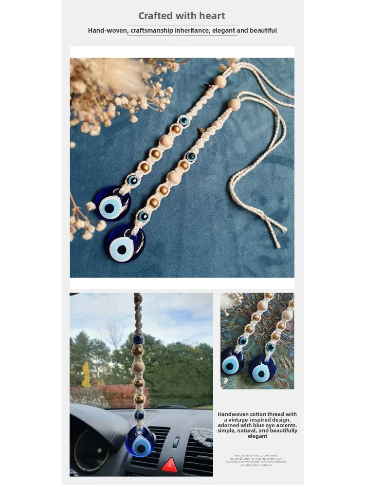 General Motors Rearview Mirror Pendant Blue Eyes Devil's Eye Turkish Style Car Pendant Features