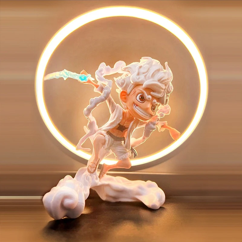 16Anime Een Stuk Handgemaakte Zonnegod Nika Luffy Pop Computer Desktop Case Kleine Ornament Standbeeld PVC Collectie Ornament Model