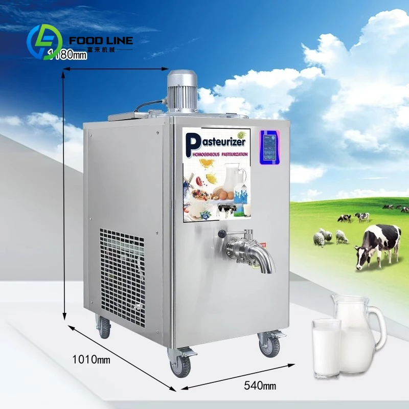 Customized 36L Automatic Steam Heating Cooling Commercial Milk Pasteurization Machine For Juice Milk Ice Cream