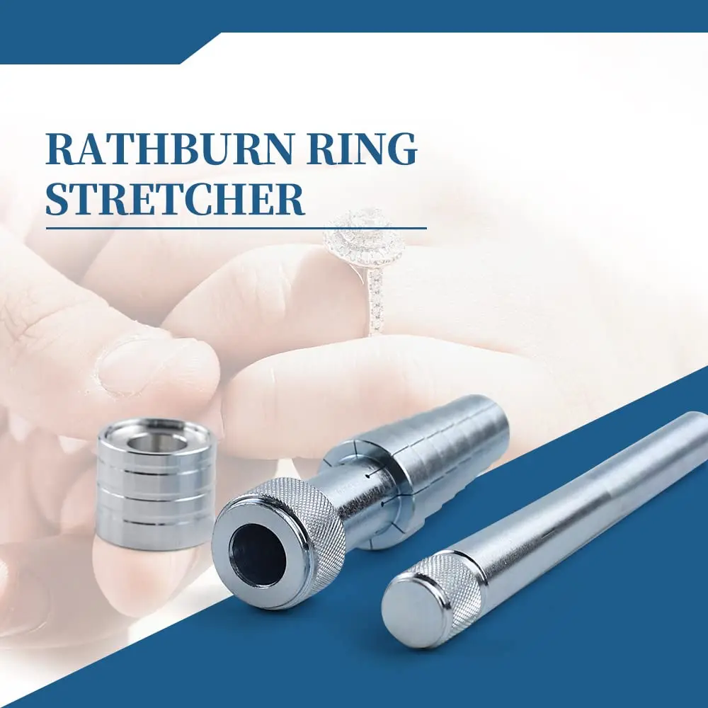 Ring Stretcher with Dual Head Plastic and Rubber Hammer, Wedding Band Sizers, Metal Mallet for Jewelry