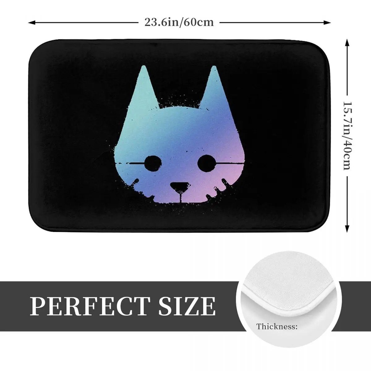 Stray Cat Graffiti Icon Anti-slip Doormat Floor Mat Durable Carpet Rug for Kitchen Entrance Home Balcony Footpad Mats