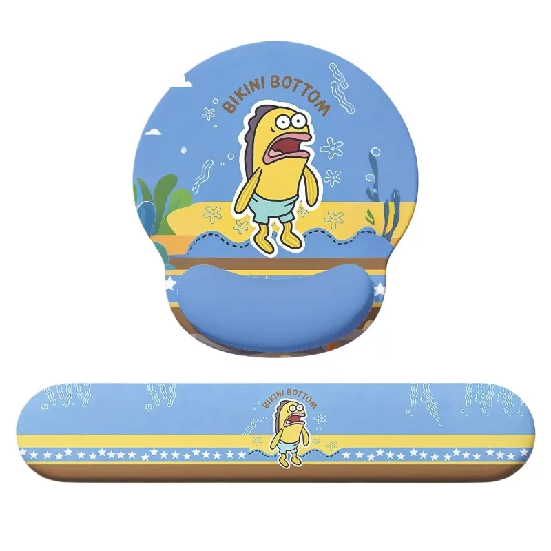 SpongeBob SquarePants Ergonomic Silicone Keyboard Wrist Rest Pad Non‑Slip Soft Hand Support Cushion Office Computer Desk Wrist view 4