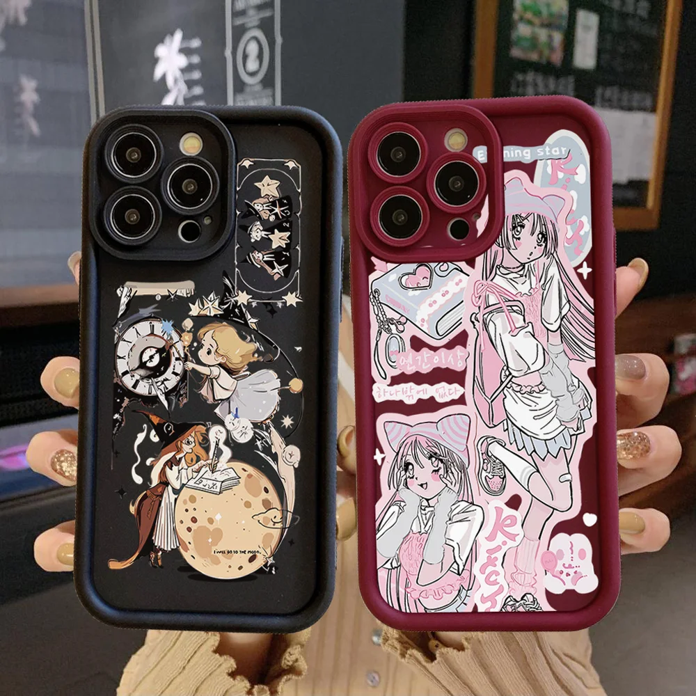 for Realme C67 C53 C51 Note 50 C21Y C25Y C33 C30 C35 9i Fashion Magic Girl Full Protective Case Anti Drop Cover