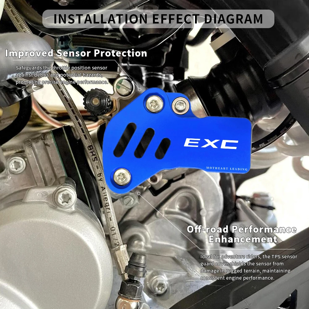 Motorcycle TPS Sensor Guard For 250 EXC Tpi/250TPi Six Days/300  Tpi/300 TPi Six Days/150 Tpi Throttle Position