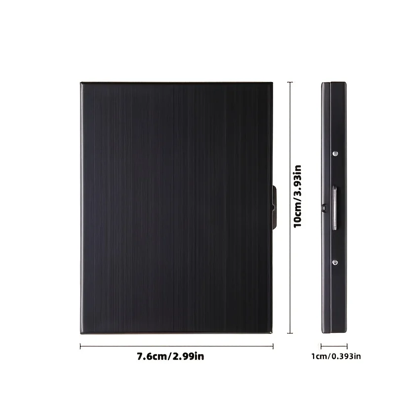 High-end cigarette box 8-12 pack Ultra-thin stainless steel cigarette box flip cover cigarette holder for men view 2