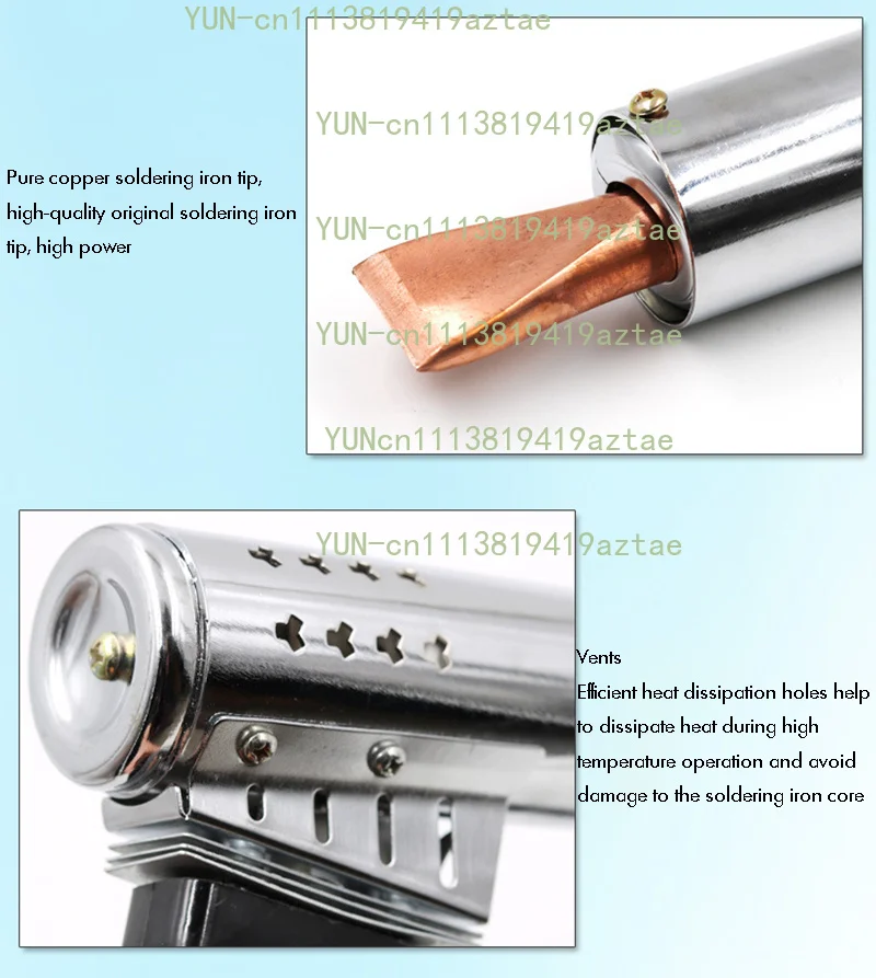 Universal 220V 500W Handheld Soldering Iron with Chisel Tip Powerful Soldering Hot Tool with Adjustable Temperature Range 200-40