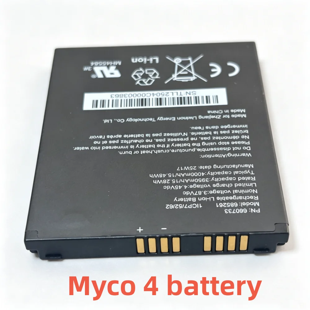 

100%Original 4000mAh 3.87V for Ascom Myco 66073 685261 4 SH4 Handheld Industrial Collector Battery