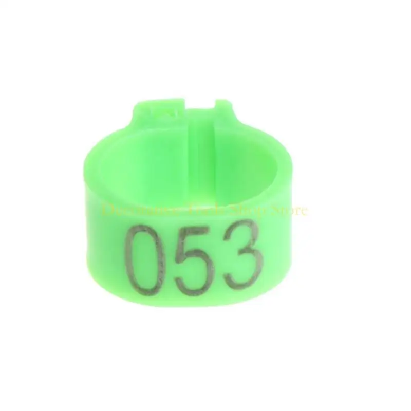 QX2E 100 COUNT حلقات الساق الدجاج 6 ألوان 10 مم أشرطة الساقين الصغيرة حلقات مقطع مقطع للبطح للبط للحفزة أوزة