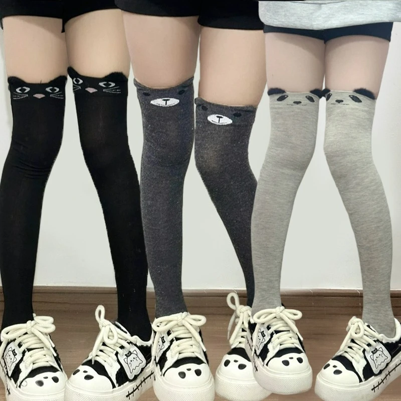

Japanese Panda Pattern Thigh Socks Spicy Girls Autumn Winter Cartoon Over Knee High Socks JK Cosplay Cartoon Knee High Stockings