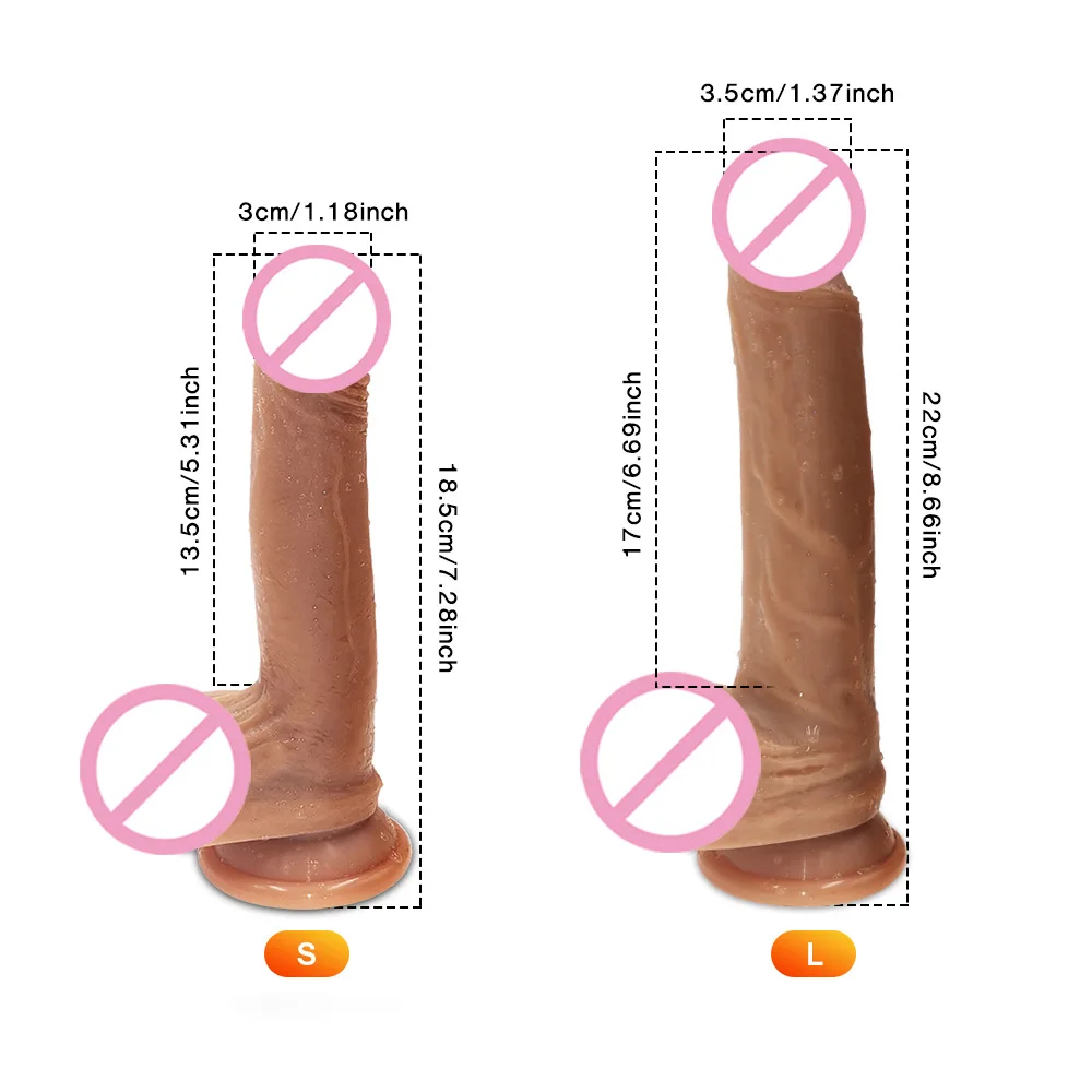 Soft Realistic Dildo with Sucker Suction Cup Penis Lesbian Strapon Faloimitator Dick Huge Silicon Dildos for Women Gay Dildio