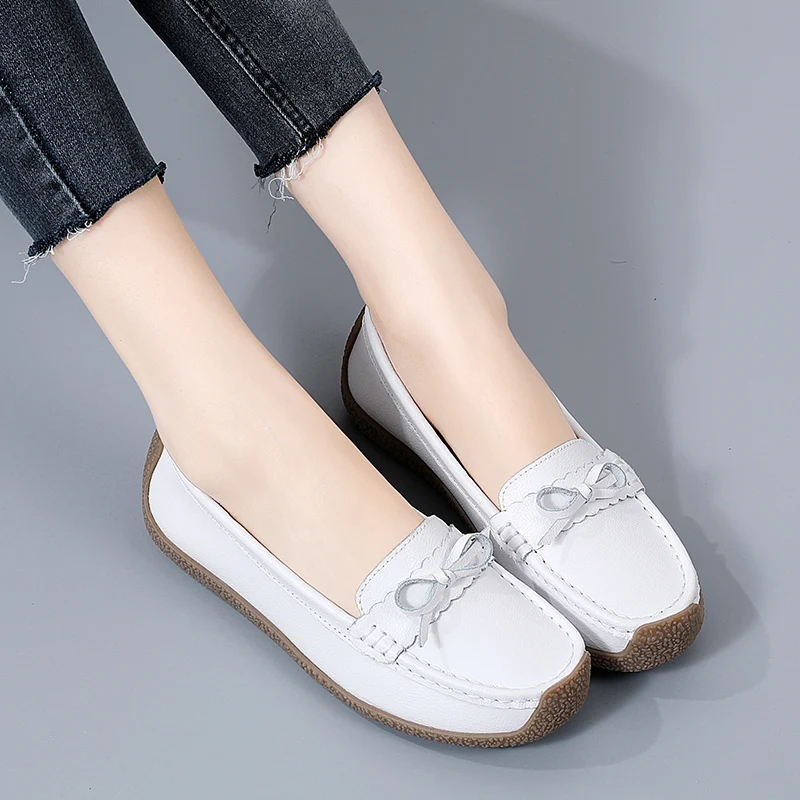 Casual sneakers women shoes new genuine leather comfortable slip-on flats female shoe woman sneaker chaussures femme