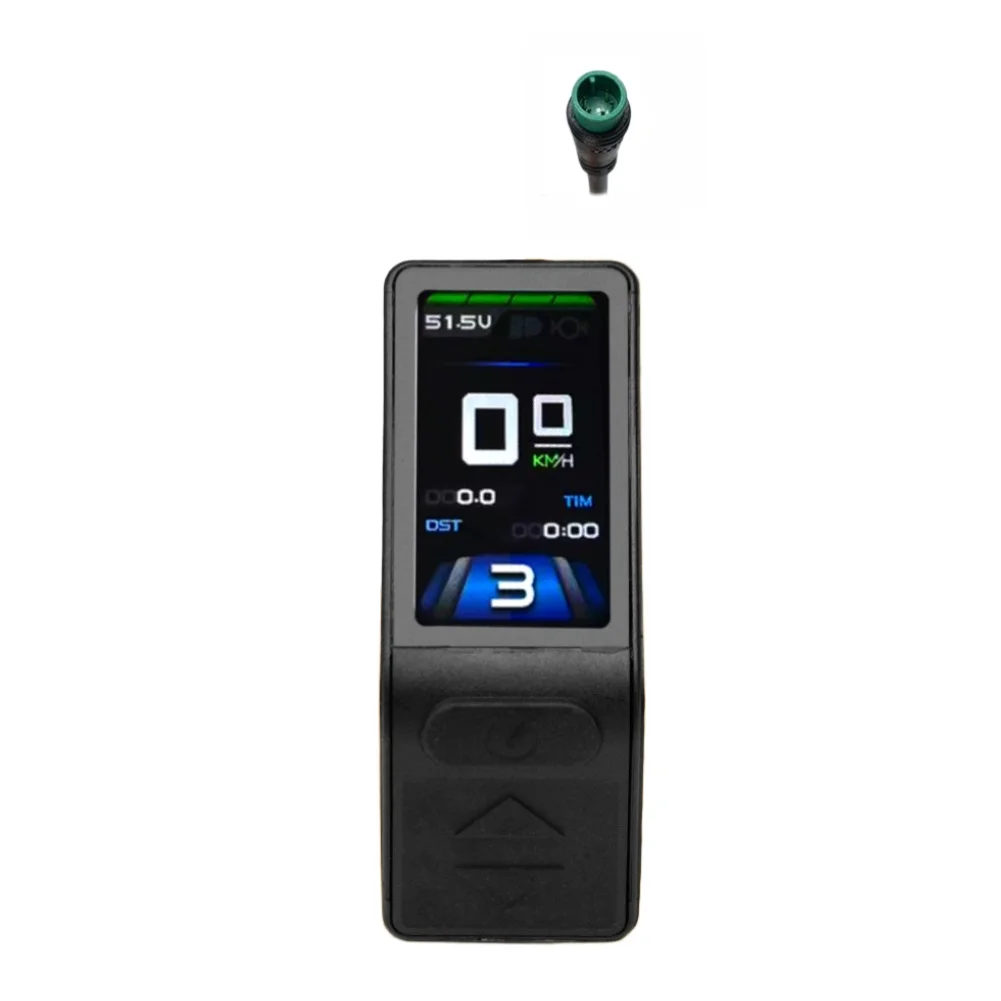 For KT-TF04 Compatible LCD Display for Electric Bicycles Supporting 24V 36V 48V Input and Fitted with SM Waterproof Connector