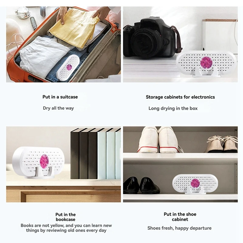 AC39-3Pcs เครื่องลดความชื้นขนาดเล็กสําหรับหอพักห้องนอนตู้เสื้อผ้าตู้รองเท้าตัวดูดซับความชื้นเงียบ