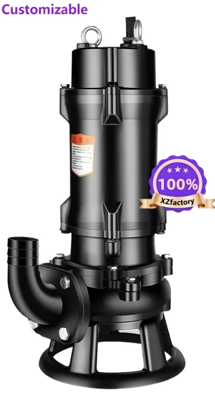Factory Direct 2026 Cutting sewage pump Household 220V manure pumping three-phase submersible pump Small septic tank sewage