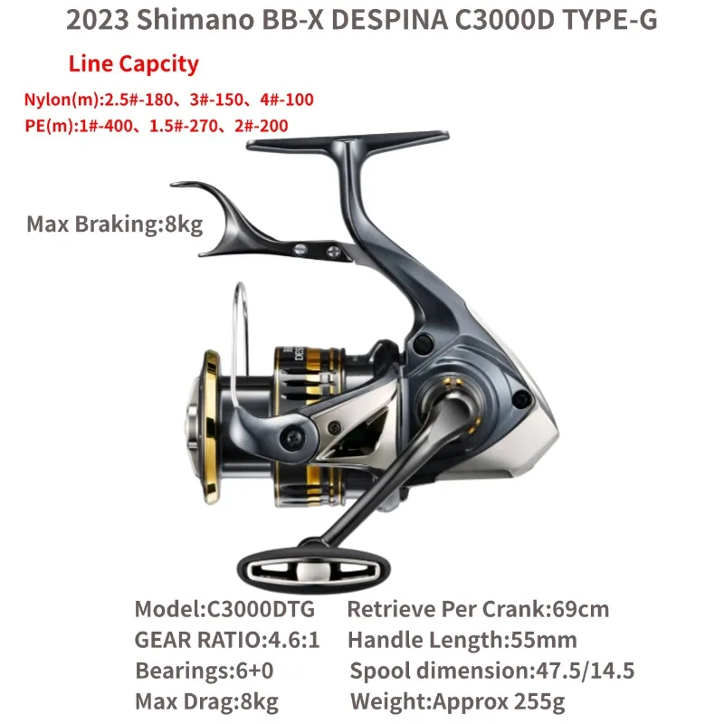 SHIMANO 2023 BB-X DESPINA Iso Lever carrete de pesca giratorio