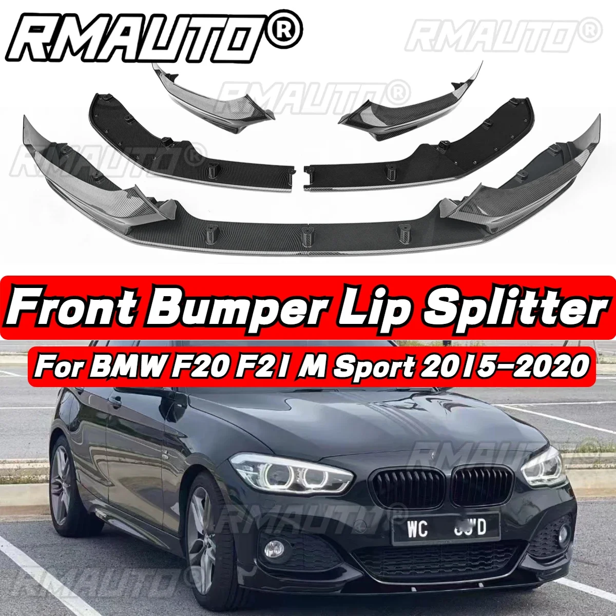 F20 F21 Front Lip Car Front Bumper Spoiler Lip Splitter Guard Body Kit For BMW F20 F21 M Sport Hatchback 2012-2014 2015-2020