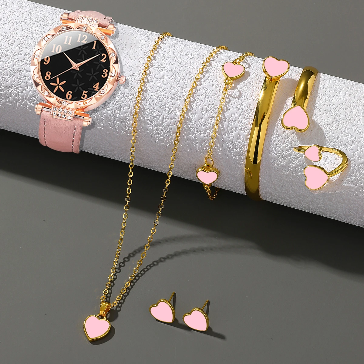 7Pc New Women's Quartz Watch - Gift And Exquisite Combination - Suitable For All Holiday Occasions