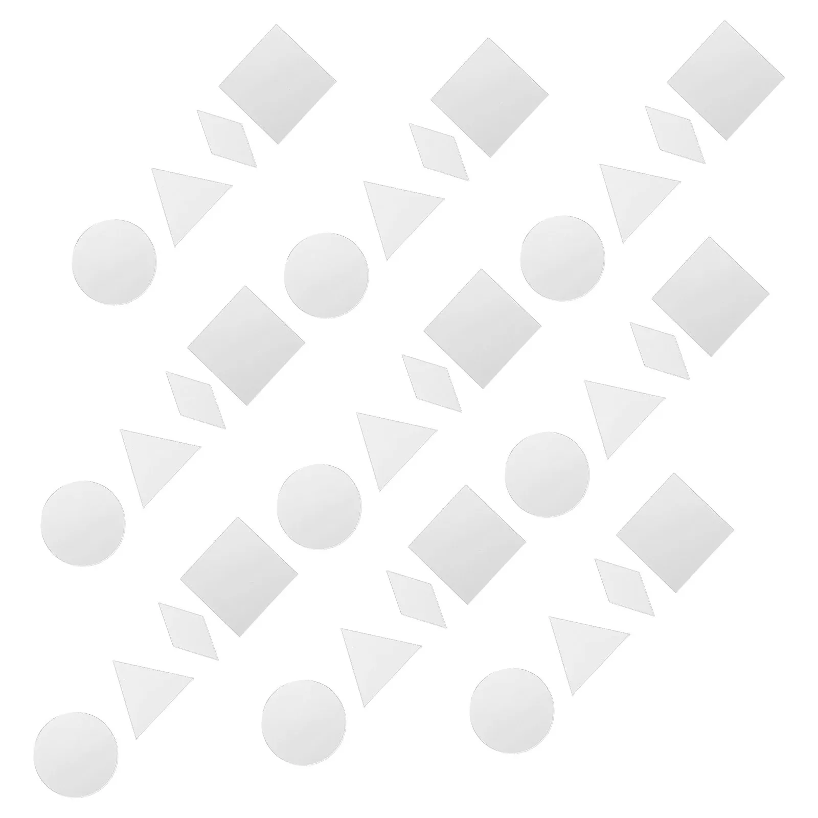 

100Pcs 3D Geometric Mirror Wall Stickers DIY Reflective Plastic Decals for Living Room Bedroom Background Wall Decor