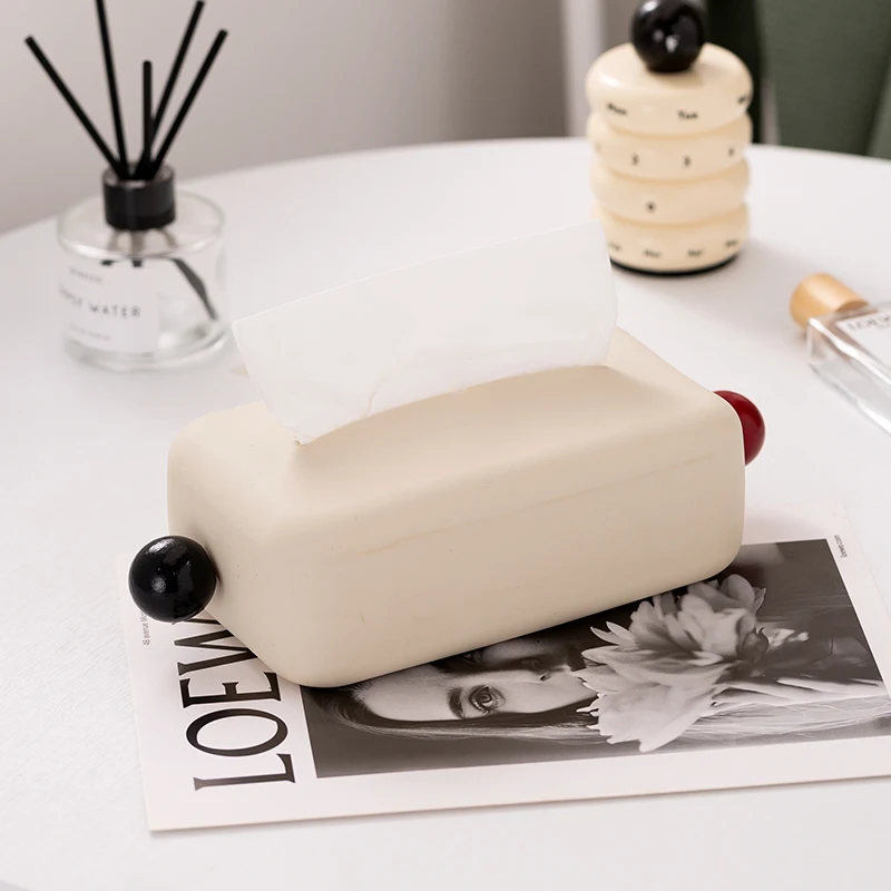 【Epeiushome】 Silicone Tissue Box Desktop Paper Box Napkin Storage Box Nordic Ins Style Light Luxury Cute