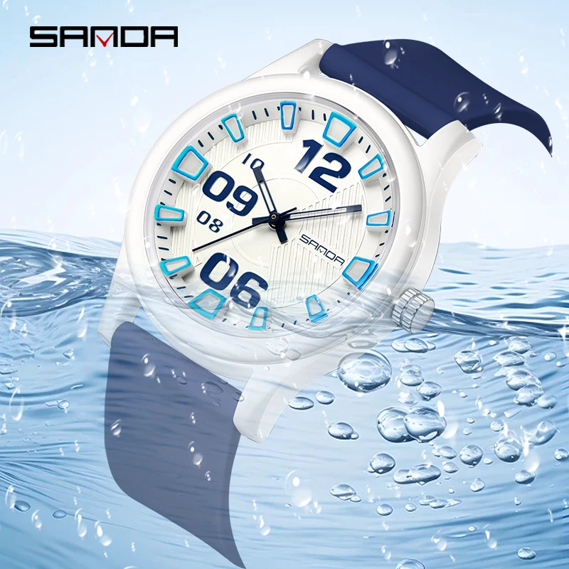 2024 Moda Sanda 3252 Top Brand Trend Ladies Boys Student Gift Young Watch Sports 50m Waterproof Casual Clock Relogio Feminino