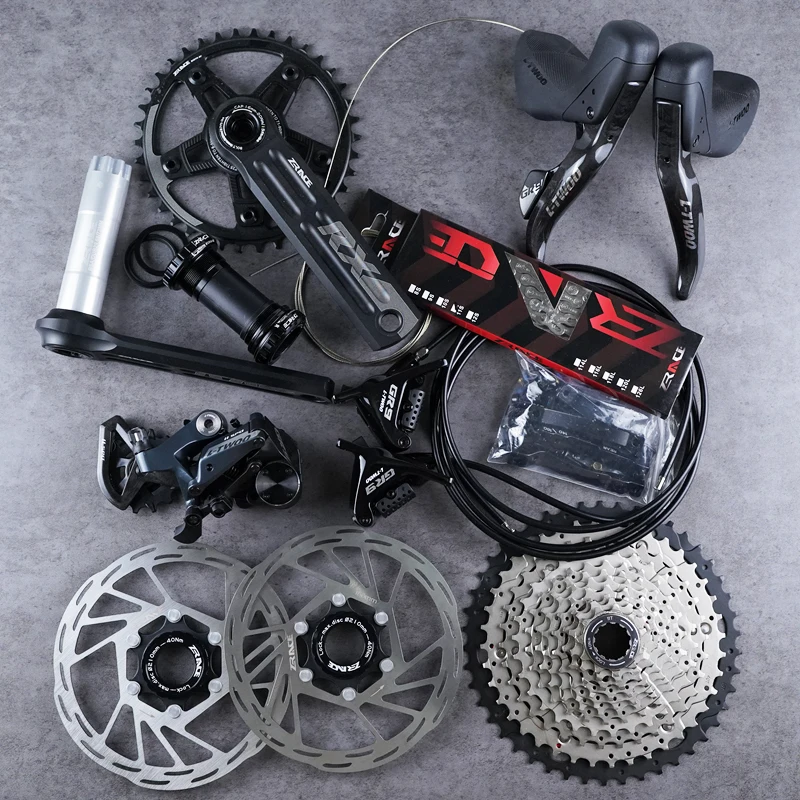 LTWOO GR9 Hydraulic Disc + ZRACE Crank Cassette, SUMC/YBN Chain, 1x11 Speed, 11s Gravel Groupset, for Gravel bike Bicycle / GRX