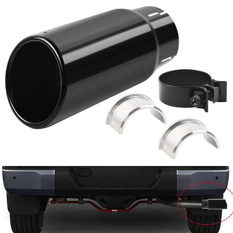 PT932-35180-02 Black Metal Chrome Exhaust Tip Fits For 2005-2023 Toyota Tacoma Car Accessories Parts