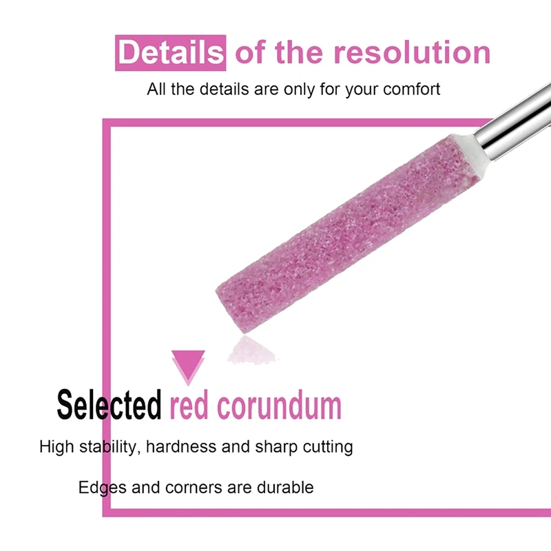 100 Buah Kikir Batu Gerinda Duri, Alat Gerinda Pemoles untuk Pengasah Gergaji Mesin, 0.16 Inci/4 Mm