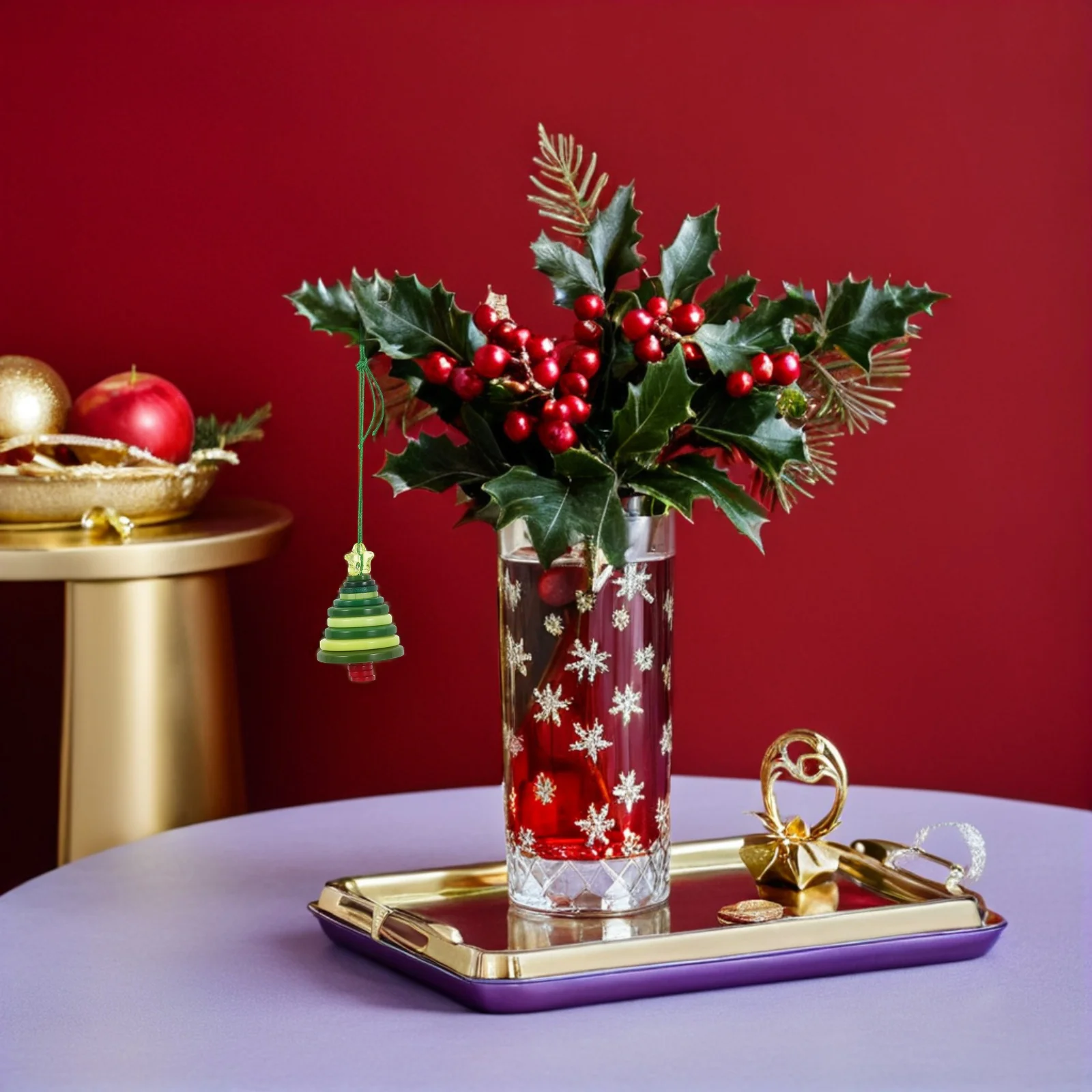 

1 set 1 Set Christmas Tree Decoration Diy Button Craft Kit For Family Holiday Activity Beginner Stacked Ornaments Vintage Style