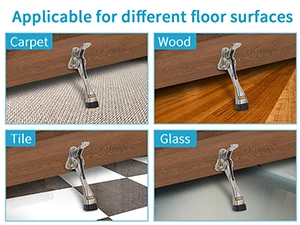 توقف الباب، إيقاف الباب، ارتفاع الفولاذ المقاوم للصدأ، طرف مطاطي قابل للتعديل، سدادة باب برونزية عتيقة، سدادة باب كيك داون