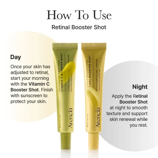 30ml Arencia Retinal Brighten Firming Boosting Moisturizer VitaminC Booster Shot Glutathione Face Eye Cream Day Night Cream Duo 5 30ml Arencia Retinal Brighten Firming Boosting Moisturizer VitaminC Booster Shot Glutathione Face Eye Cream Day Night Cream Duo 5