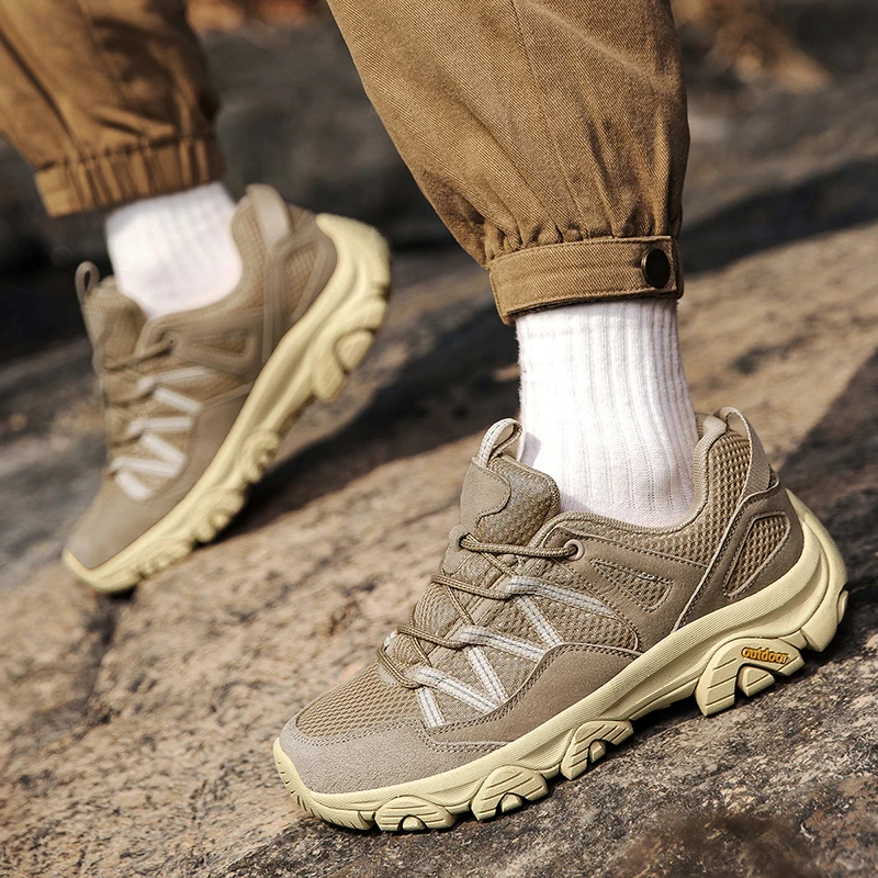 

Casual Sneakers Women Shoes Outdoor Lace-up Flat Durable Low-top Men Shoes Women Shock-absorbing Breathable Hiking Shoes Men