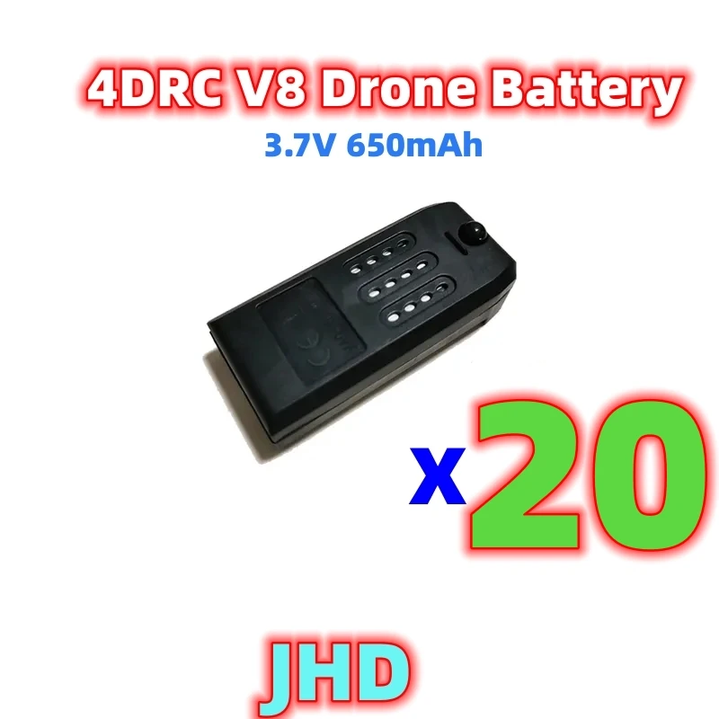 JHD 4D-V8 Mini Drone Battery For Original 4DRC V8 RC Drone Accessories V8 Battery 650mAh Drone Battery Charge Cuble Wholesale