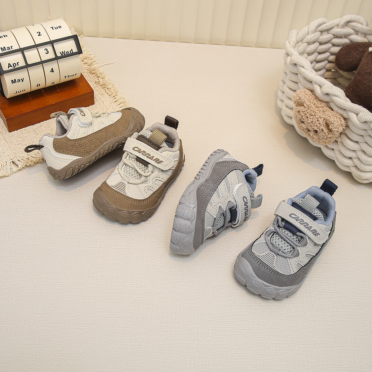 Cute Sport Shoes for Children PU Leather Waterproof Boy's Girl's Running Footwear Ergonomics Toddler Kid's Sneakers Casual Shoes