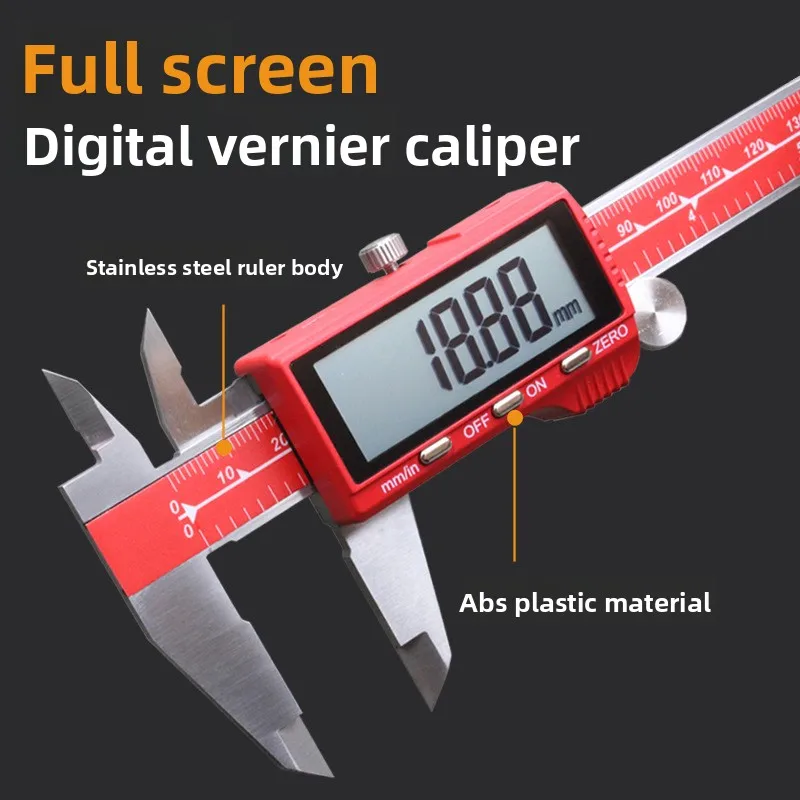 0-150mm Digital Vernier Caliper LCD Screen Stainless Steel High Accuracy Industrial Measurement High Precision Measuring Tool