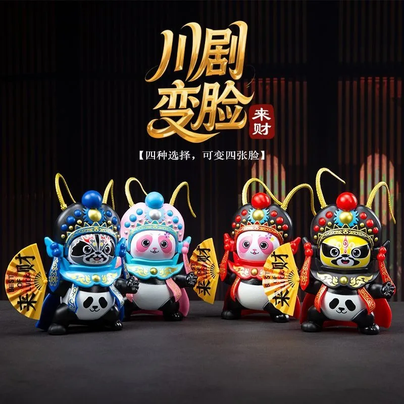 Changing Doll Figurine Chinese Traditional Cultural Ornament Collectible Home Decor Desktop Display Art Craft Gift for Tourists