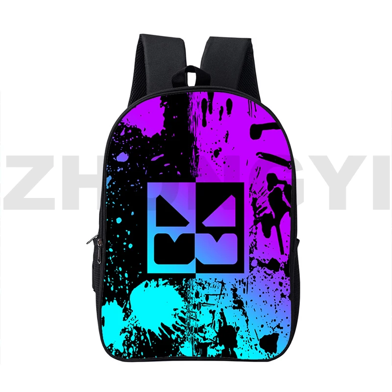 16 Inch Large Capacity 3D Angry Geometry Dash Backpacks College Laptop Back Pack Harajuku Anime Schoolbags for Women Travel Bag