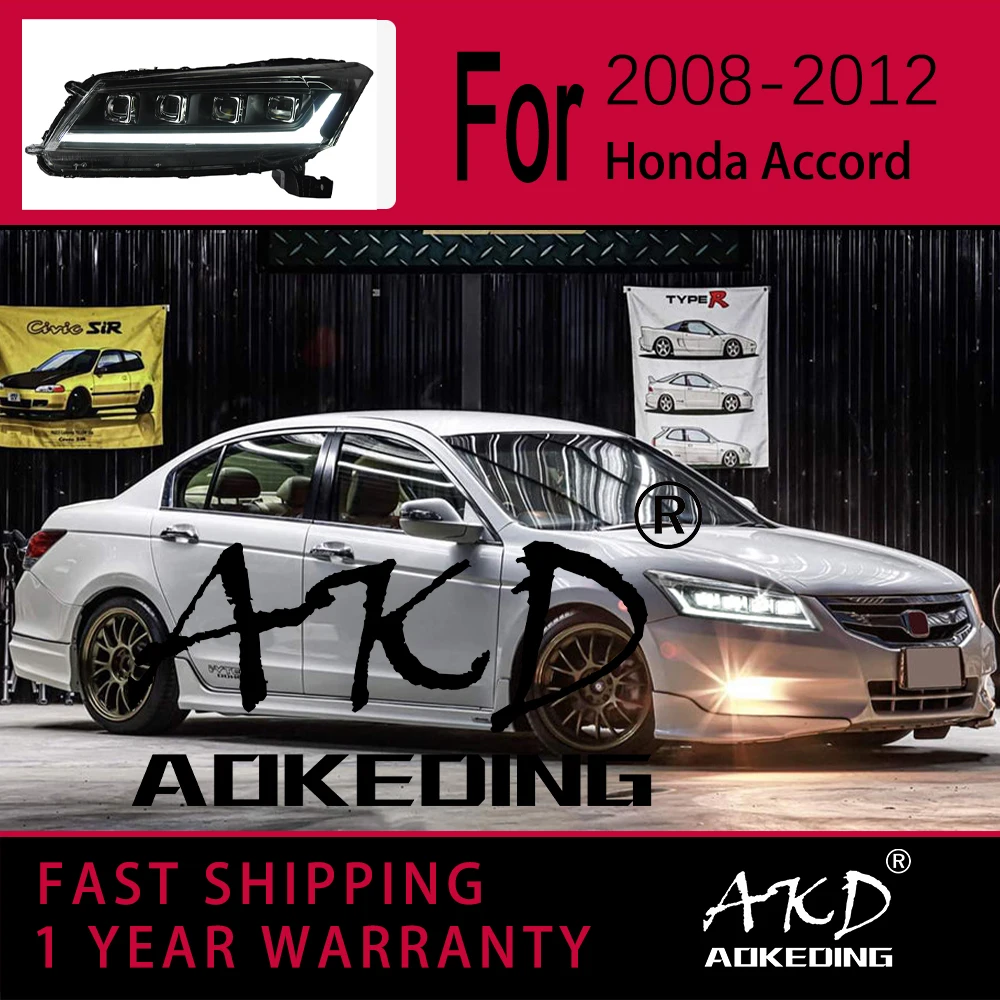 

Car Lights for Honda Accord G8 Headlight 2008-2012 Accord Head Lamp Drl Projector Lens Automotive Accessories