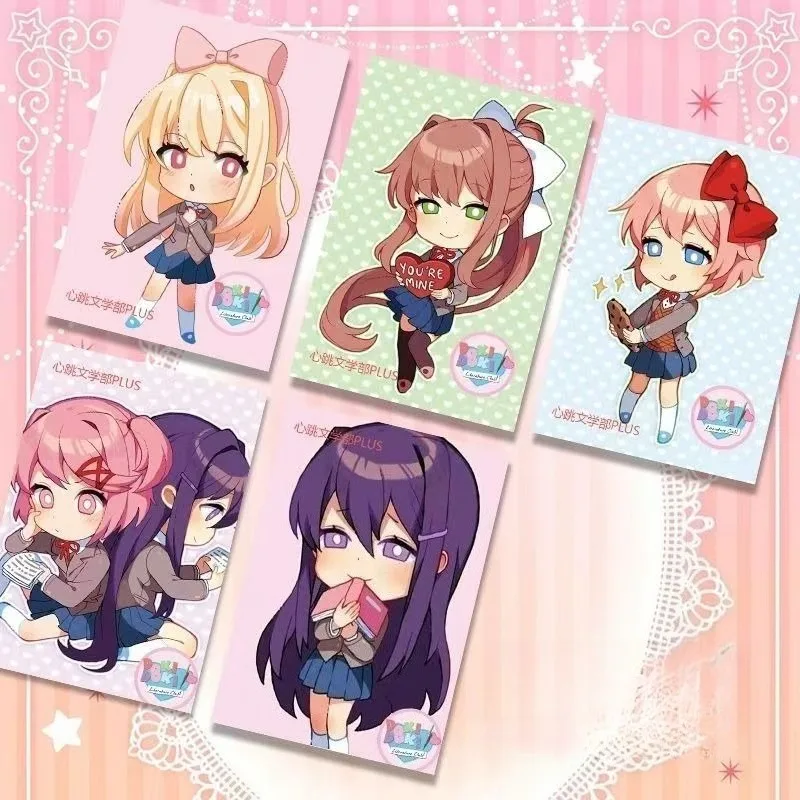 55-teiliges Set des beliebten Spiels Doki Doki Literature Club! Serie Spielkarten Cartoon Niedliche Charaktere Kreativität HD-Druck LOMO-Karten Fangeschenk – Detail 2