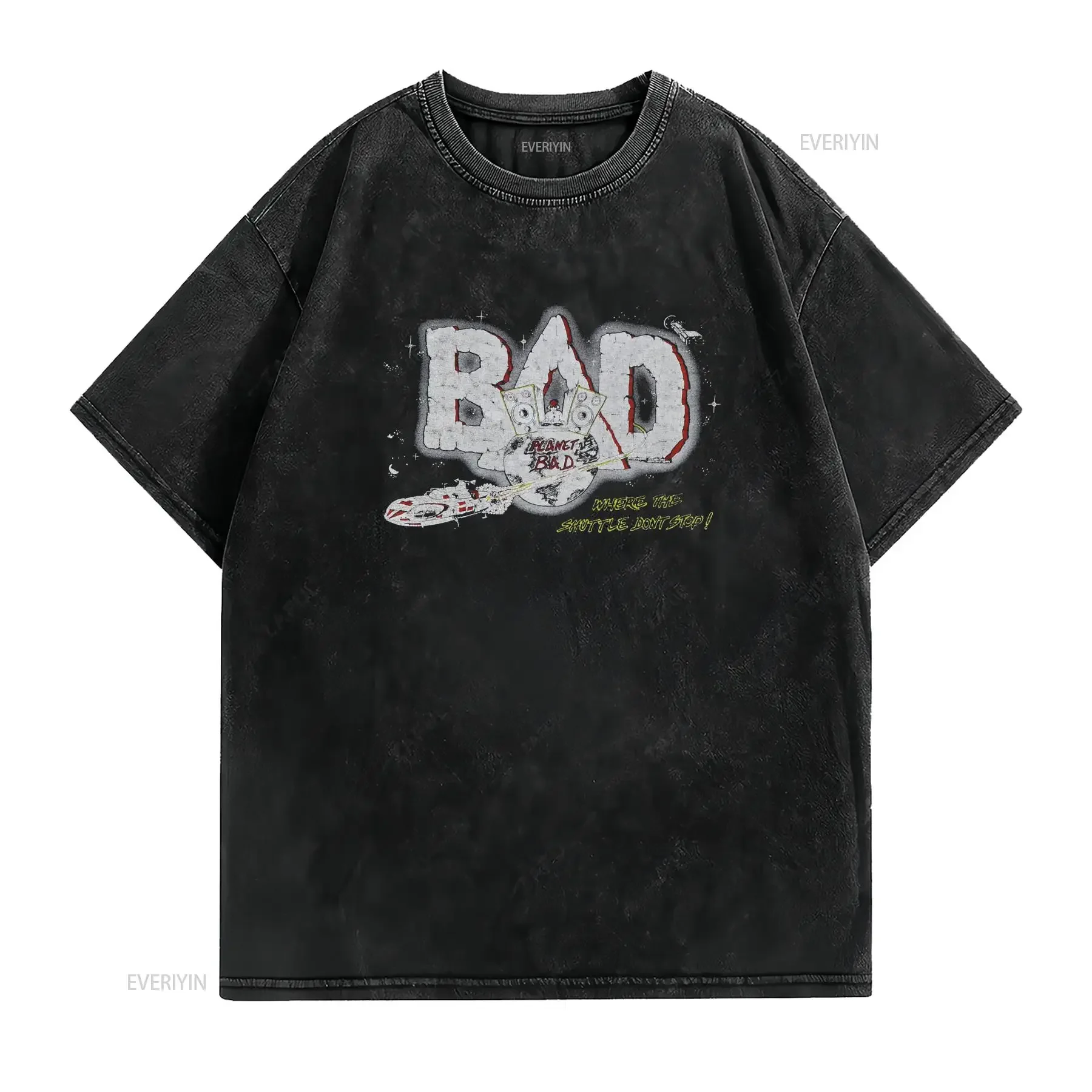 Used 80 Big Audio Dynamite T Shirt vintage Washed Top For Everyday Wear Breathable Casual designer clothes Stretched