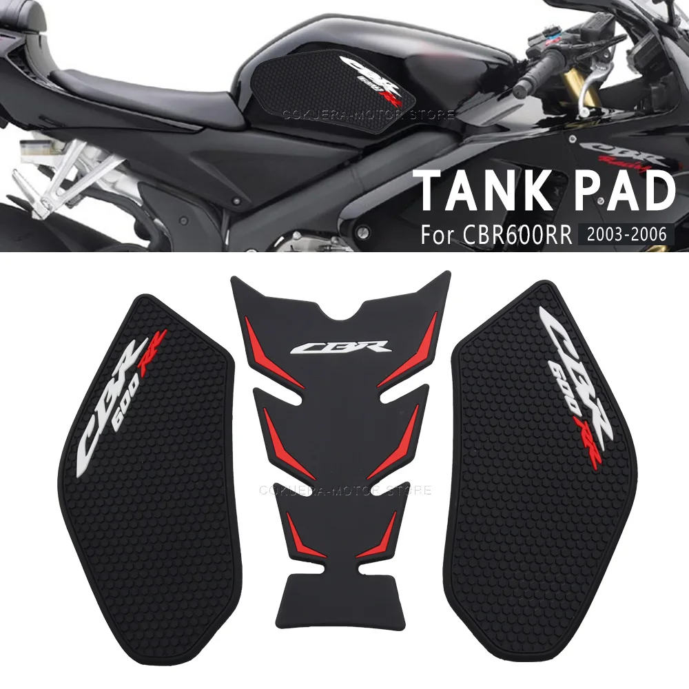 

For Honda CBR600RR CBR 600 RR 2003-2006 Motorcycle accessories Non-Slip Side Fuel Tank Stickers Pad Rubber Sticker