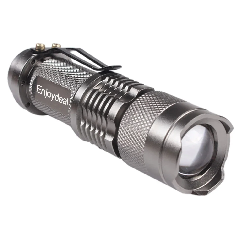 1PC Mini Flashlight 2000 Lumens LED Flashlight Torch AA/14500 Adjustable Zoom Focus Torch Lamp Penlight Waterproof  Outdoor