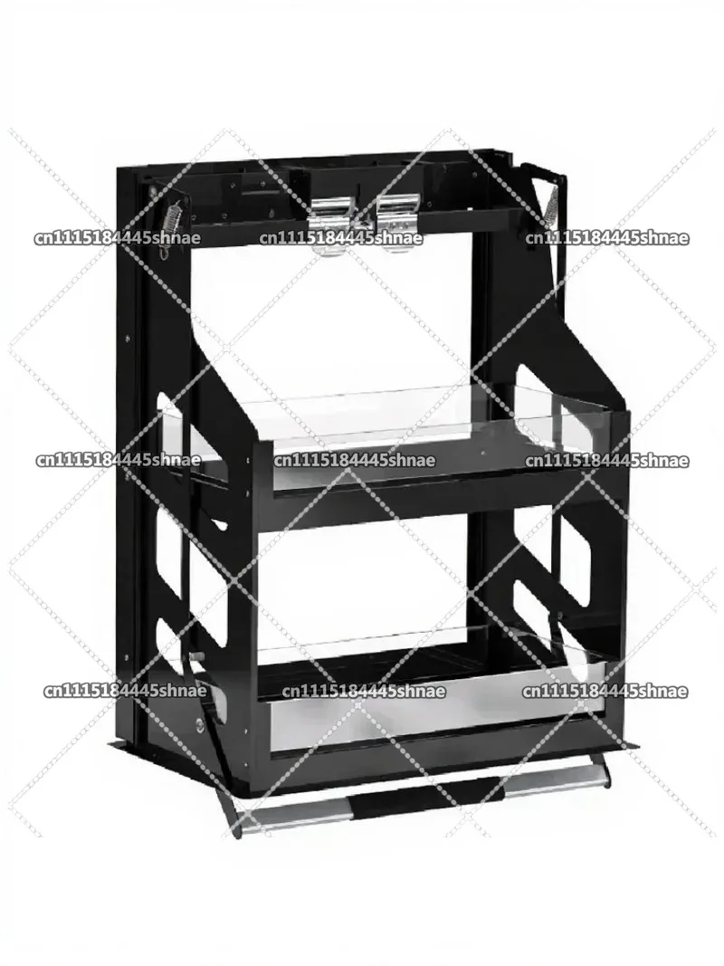 for Kitchen hanging cabinets lifting pull basket up and down seasoning basket cabinet high cabinet vertical lifting seasoning