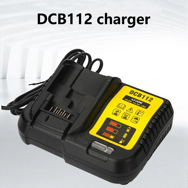 Replacement For DEW Dewei DCB112/105 Charger Can Charge 10.8-14.4-20V Lithium Battery EU Plug