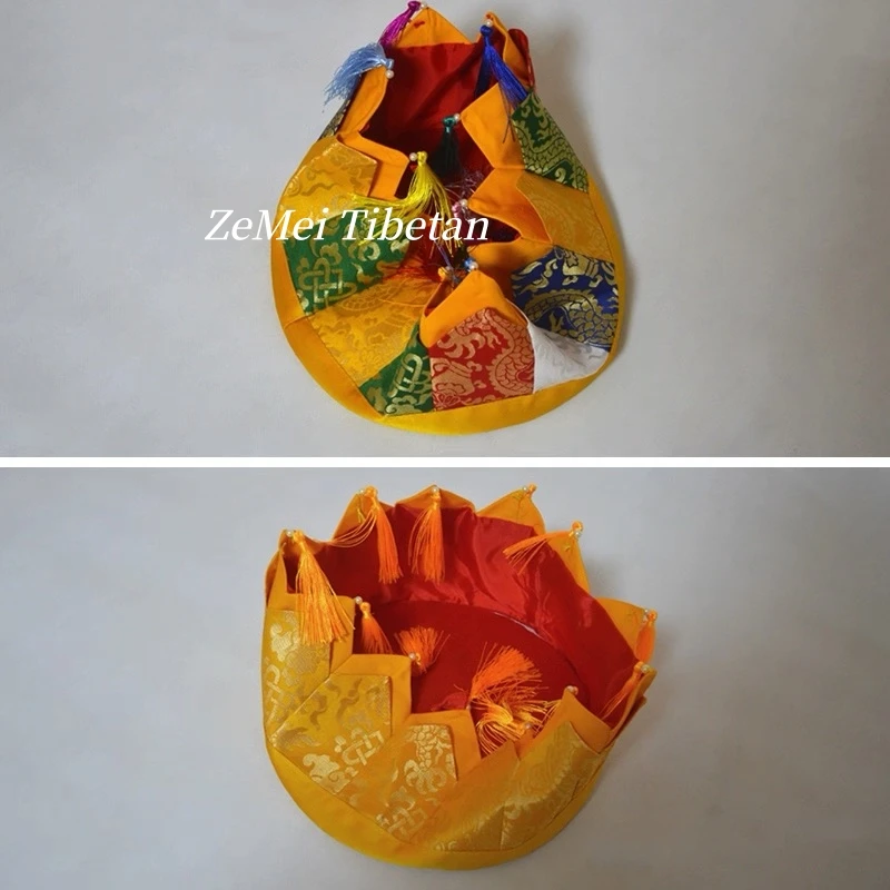 Tibetan-Style Dragon Pattern Small Umbrella, Hanging Treasure Canopy, Colorful Pointed Treasure Canopy, Buddhist Hall Decorative - view 5