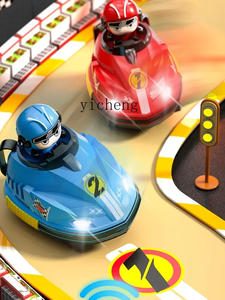 Tqh carro de pára-choque de controle remoto infantil menino brinquedo catapulta luta dupla legal deriva bolha kart